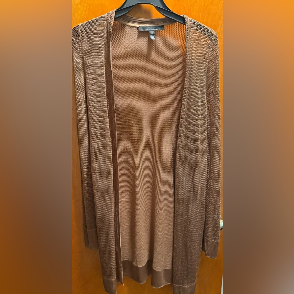 White House Black Market Brown Cardigan Sweater